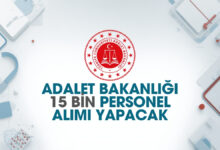 Adalet Bakanlığı 15 bin Personel Alımı
