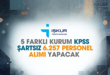 İŞKUR iup ile 6257 personel alımı yapacak.